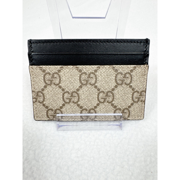New Gucci Beige & Black Card Holder Wallet-With COA - Picture 2 of 7